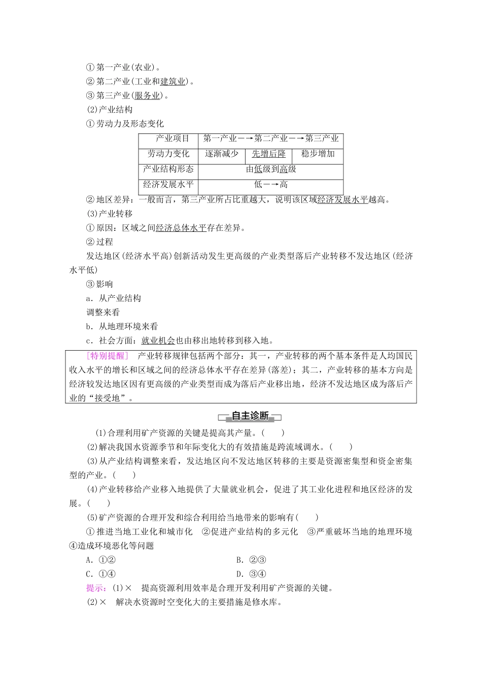 高中地理 第1章 区域地理环境和人类活动 第3节 人类活动对区域地理环境的影响学案 中图版必修3-中图版高二必修3地理学案_第2页