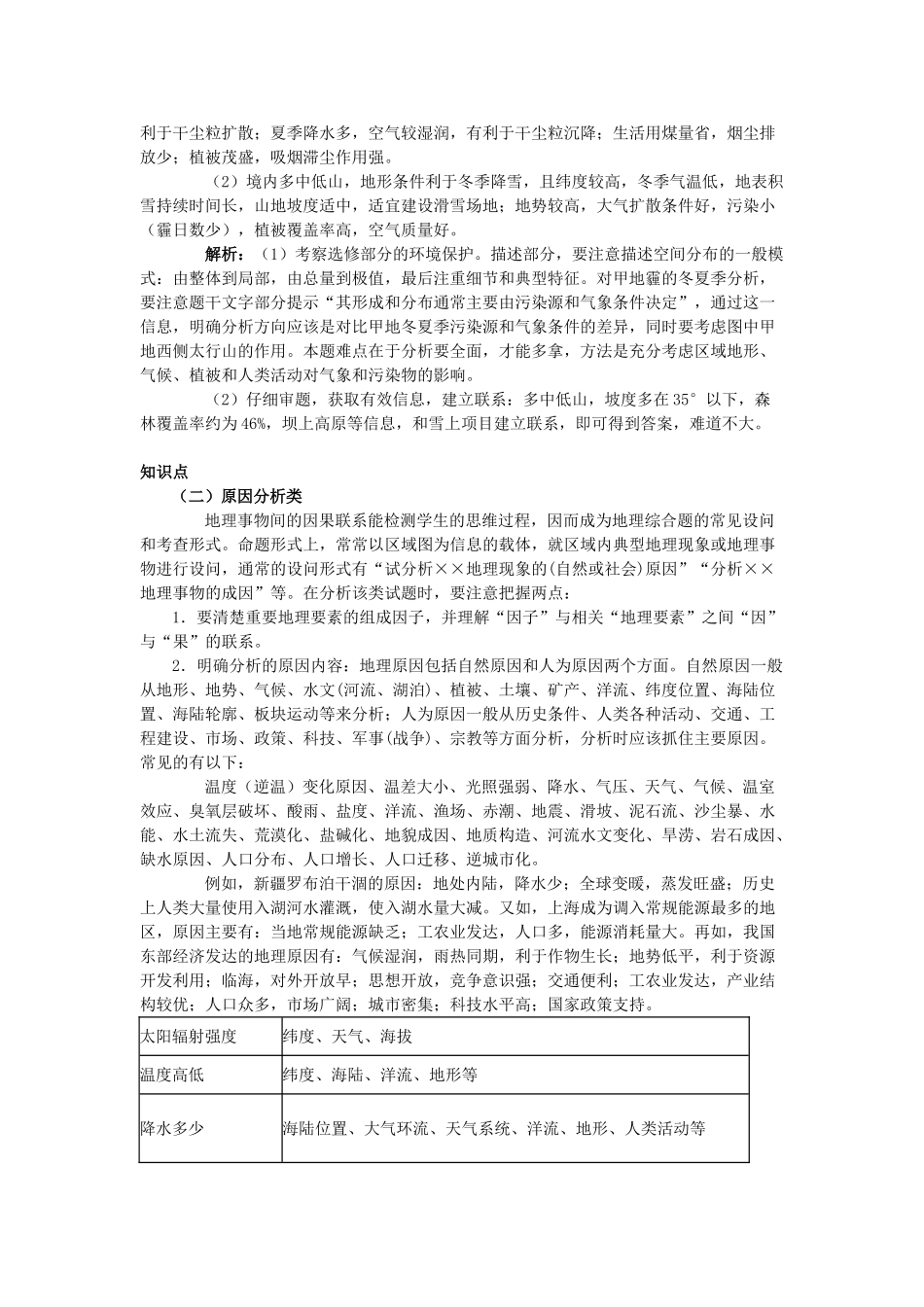 高中地理 专题十七 问答题学案-人教版高中全册地理学案_第3页