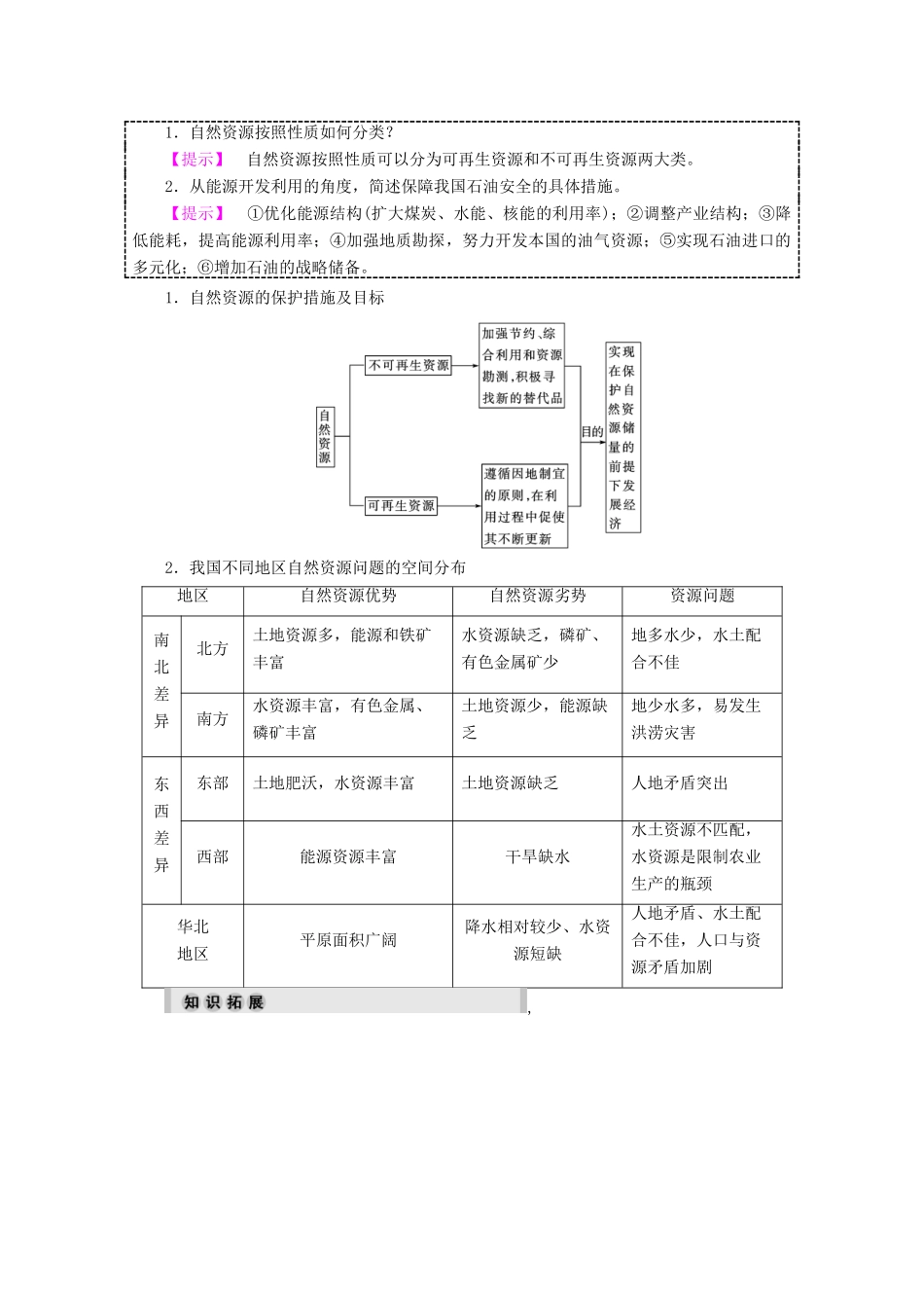 高中地理 第2单元 资源利用与生态保护 第3节 资源及生态环境保护学案 鲁教版选修6-鲁教版高二选修6地理学案_第3页