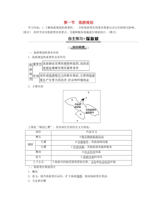 高中地理 第4章 旅游开发与保护 第1节 旅游规划学案 新人教版选修3-新人教版高二选修3地理学案