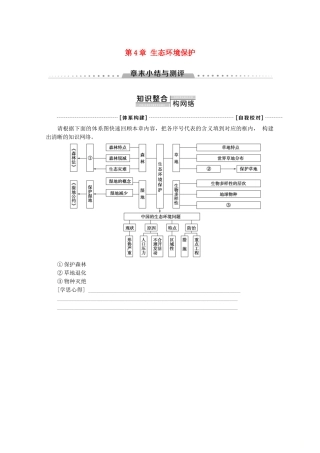 高中地理 第4章 生态环境保护章末小结与测评学案 新人教版选修6-新人教版高二选修6地理学案