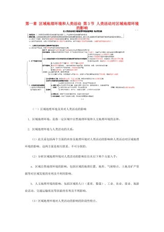 高中地理 第一章 区域地理环境和人类活动 第3节 人类活动对区域地理环境的影响素材 中图版必修3-中图版高二必修3地理素材