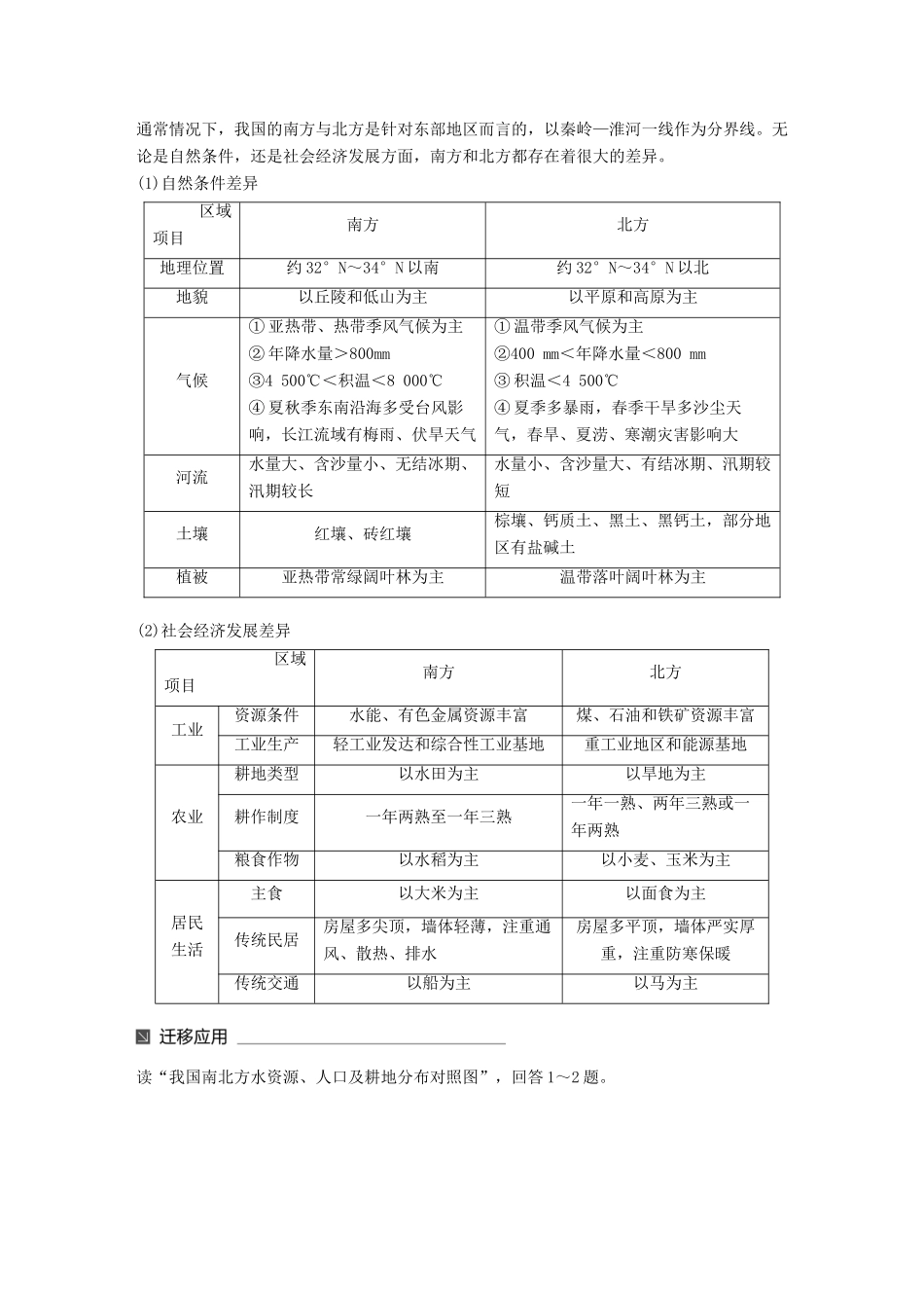 高中地理 第一章 区域地理环境与人类活动 第三节 区域发展差异（2）同步备课教学案 湘教版必修3-湘教版高一必修3地理教学案_第3页