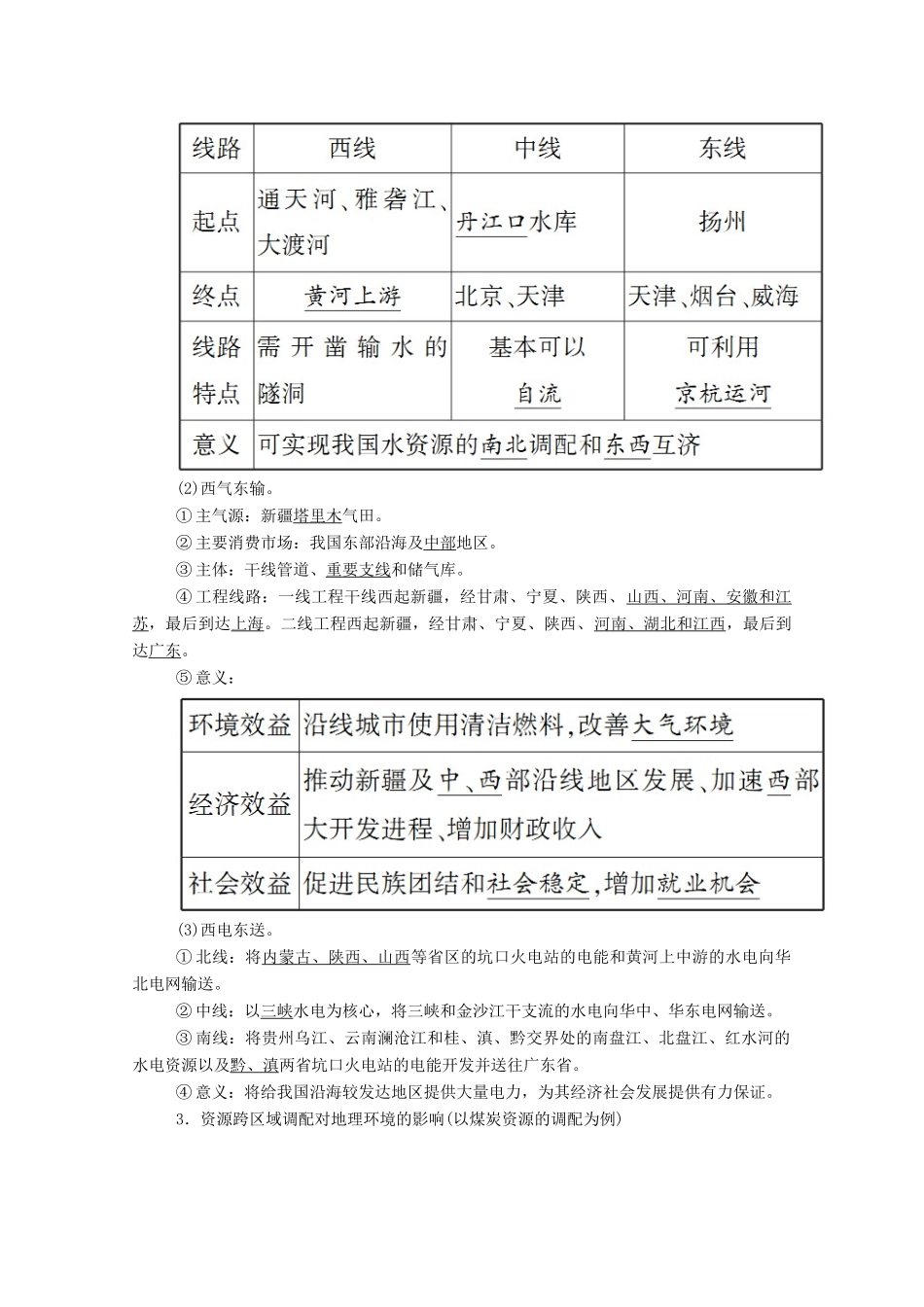 高中地理 第一章 区域地理环境与人类活动 第四节 区域经济联系学案 湘教版必修3-湘教版高二必修3地理学案_第2页