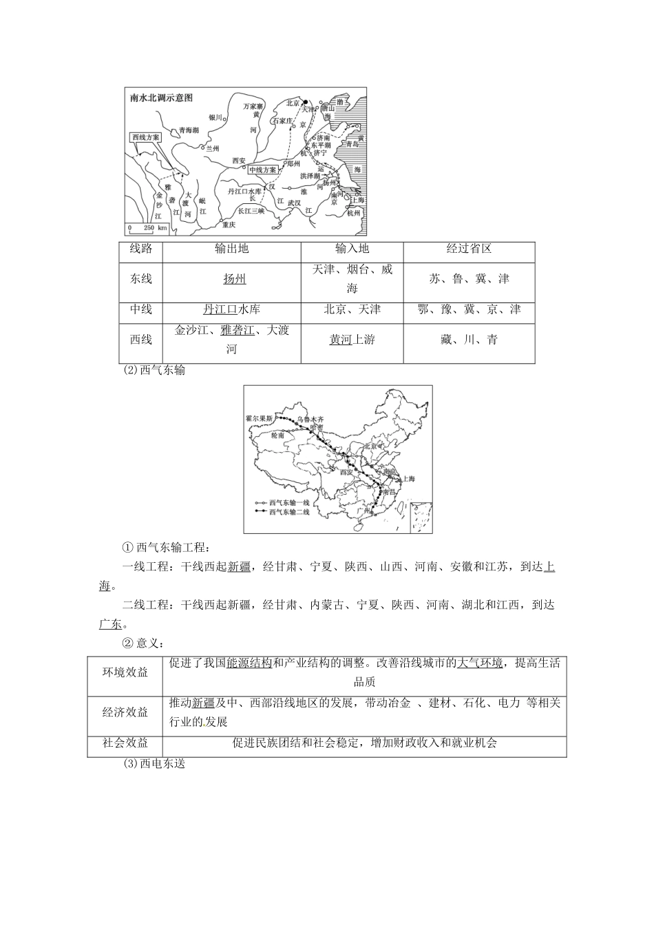 高中地理 第一章 区域地理环境与人类活动 第五节 区域联系学案 湘教版必修3-湘教版高二必修3地理学案_第2页