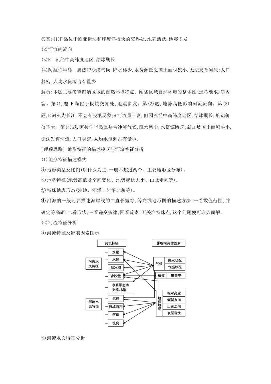 高中地理 第一章 区域地理环境与人类活动 第一节 认识大洲 第2课时 亚洲地形、水系及相互关系知识梳理学案 湘教版必修3-湘教版高二必修3地理学案_第3页