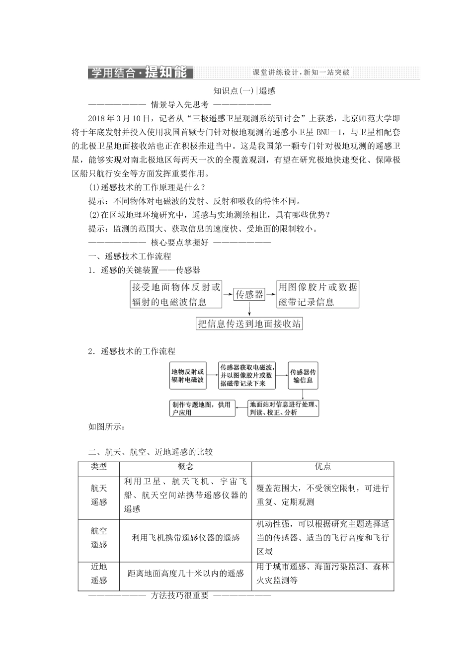 高中地理 第三章 地理信息技术的应用 第二节 遥感技术的应用讲义（含解析）中图版必修3-中图版高二必修3地理教案_第2页