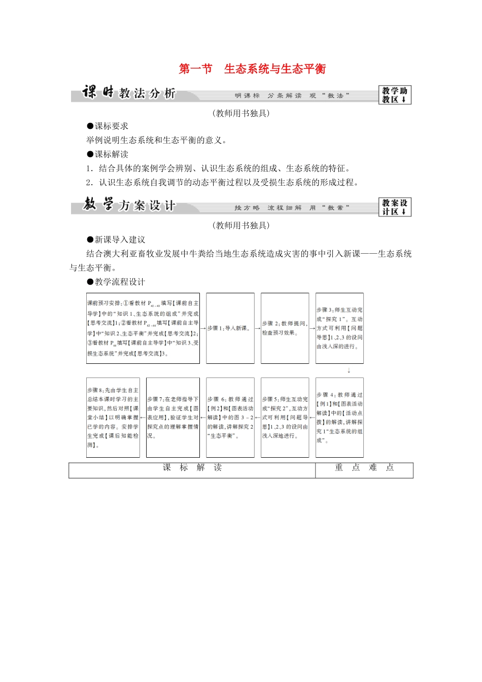 高中地理 第3章 生态环境保护 第1节 生态系统与生态平衡学案 湘教版选修6-湘教版高二选修6地理学案_第1页
