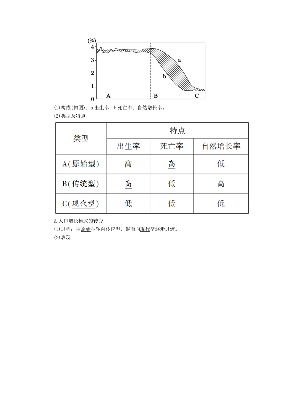 高中地理 第一章 人口的变化 第一节 人口的数量变化学案 新人教版必修2-新人教版高中必修2地理学案_第2页
