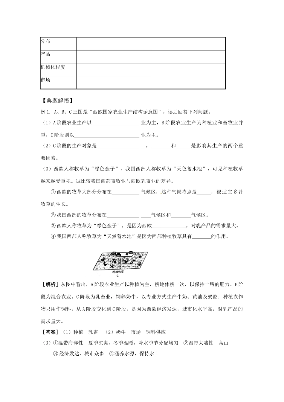 高中地理 第3章第3节《以畜牧业为主的农业地域类型》学案 新人教版人教版必修2_第3页