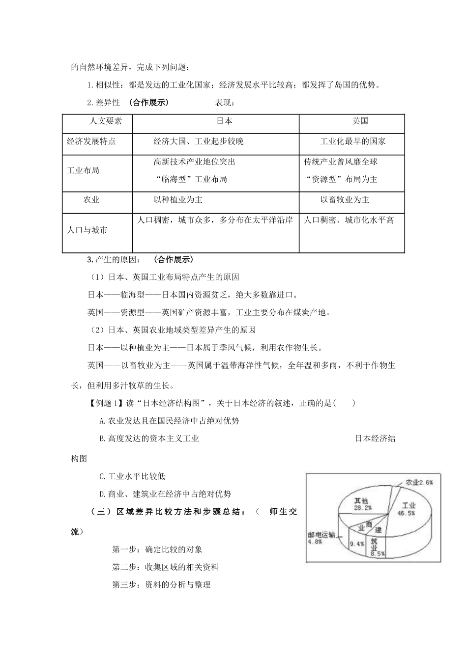 高中地理 第一单元 区域地理环境与人类活动 1.2.1 自然环境和人类活动的区域差异学案 鲁教版必修3-鲁教版高二必修3地理学案_第2页