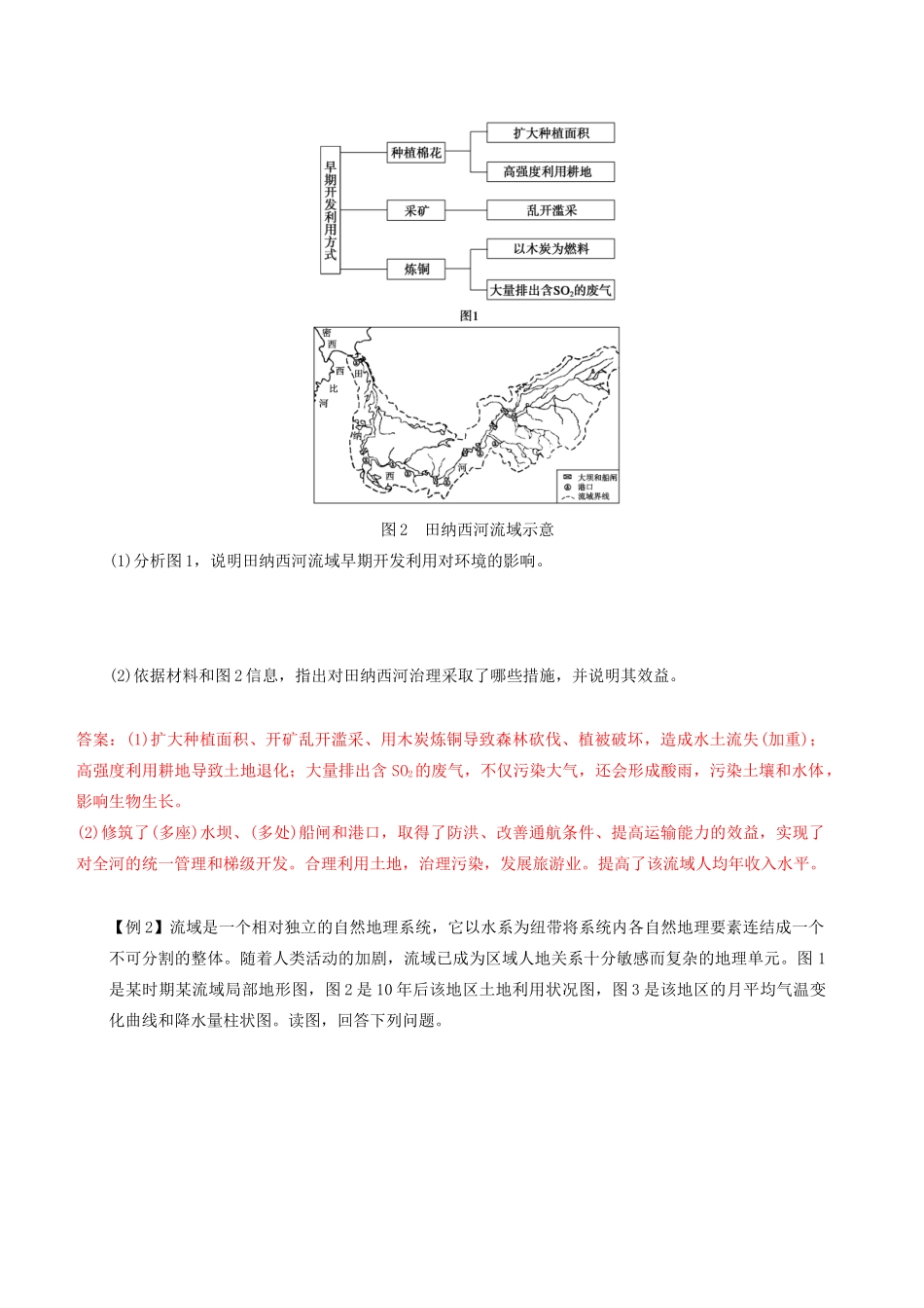 高中地理 第三章 区域自然资源综合开发利用 3.2 流域的综合开发导学案 新人教版必修3-新人教版高二必修3地理学案_第2页