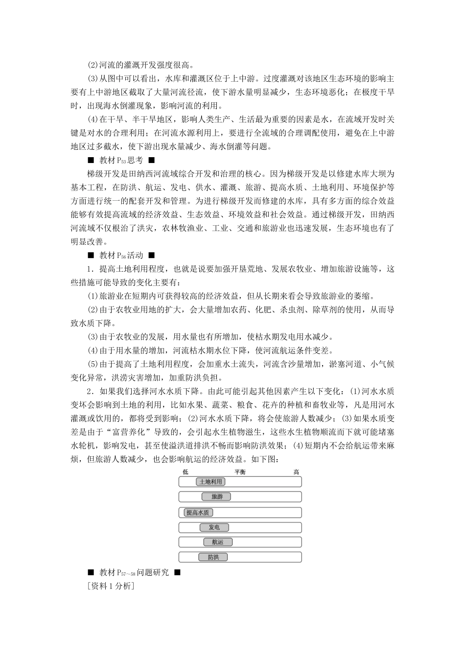 高中地理 第三章 区域自然资源综合开发利用章末整合提升学案 新人教版必修3-新人教版高二必修3地理学案_第3页