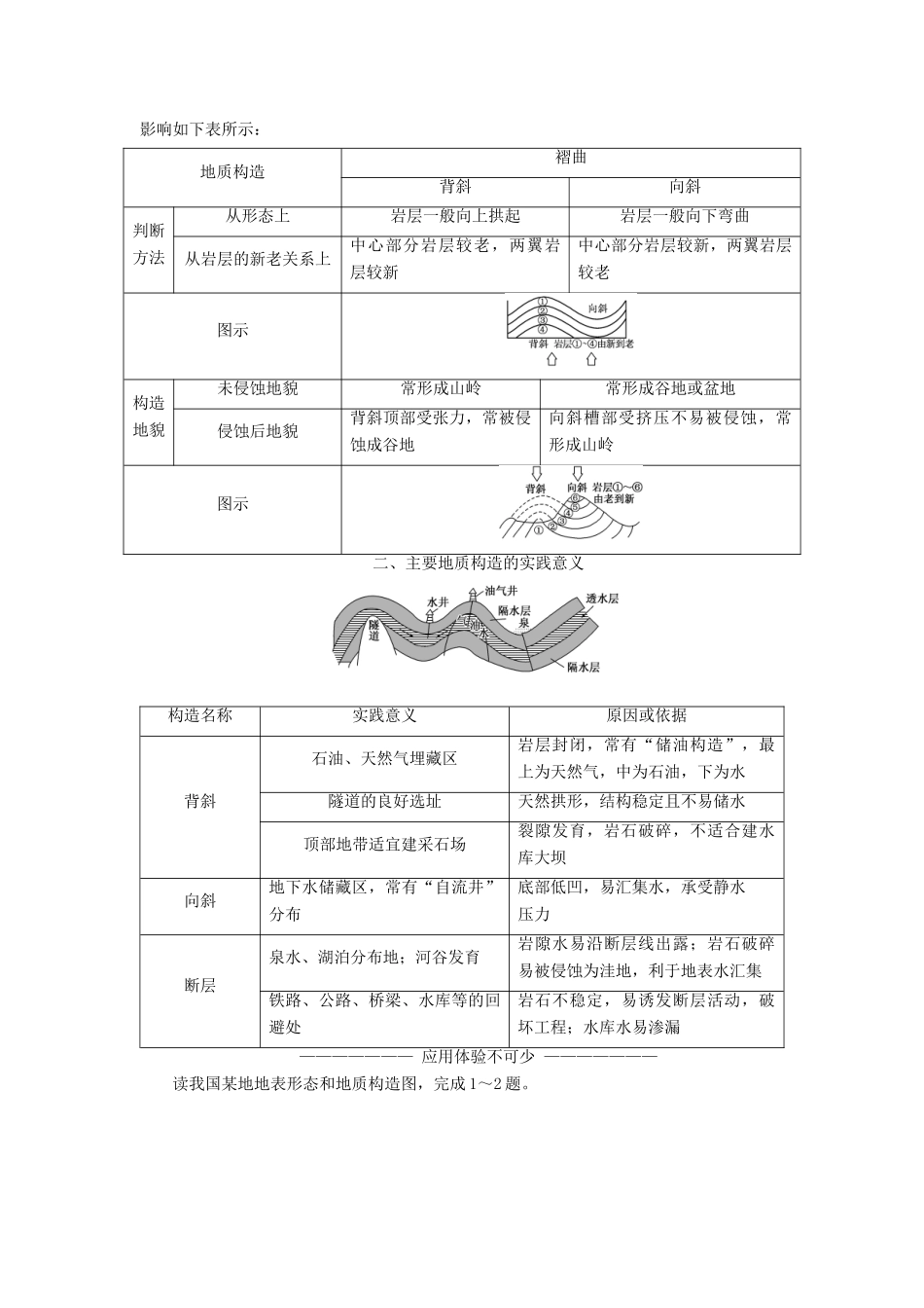 高中地理 第四章 地表形态的塑造 第二节 山地的形成教学案 新人教版必修1-新人教版高一必修1地理教学案_第3页