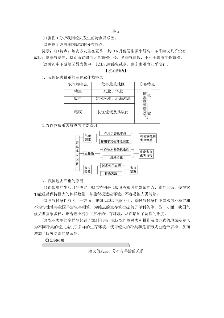 高中地理 第二单元 从主要灾种了解自然灾害 第三节 生物灾害学案 鲁教版选修5-鲁教版高二选修5地理学案_第2页
