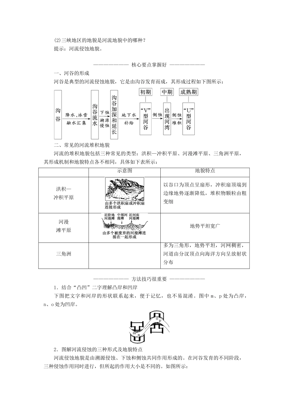 高中地理 第四章 地表形态的塑造 第三节 河流地貌的发育教学案 新人教版必修1-新人教版高一必修1地理教学案_第3页
