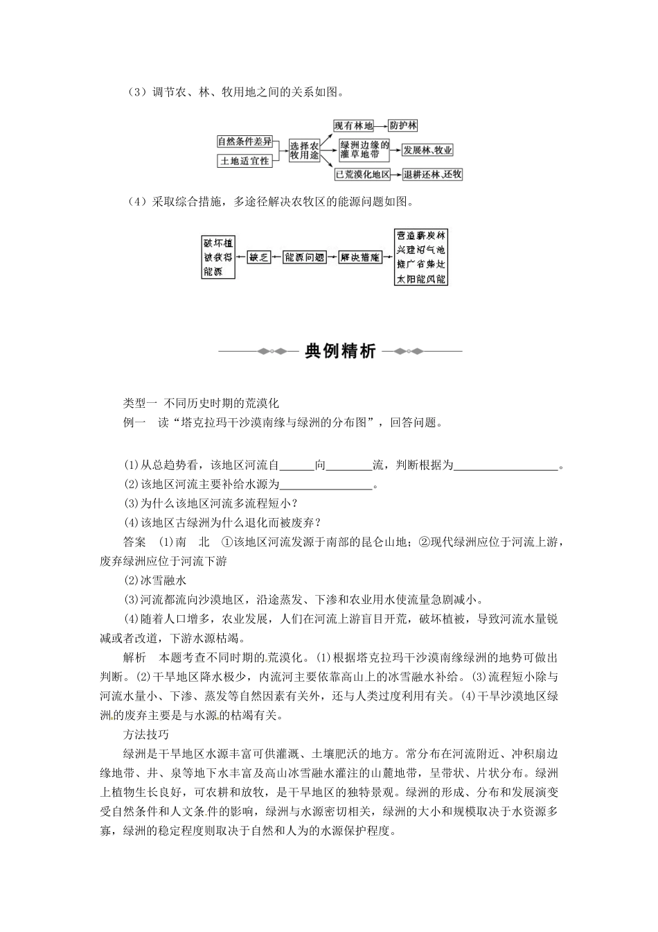 高中地理 第二章 第一节 荒漠化的防治-以我国西北地区为例（第二课时）教学案 新人教版必修3-新人教版高二必修3地理教学案_第2页