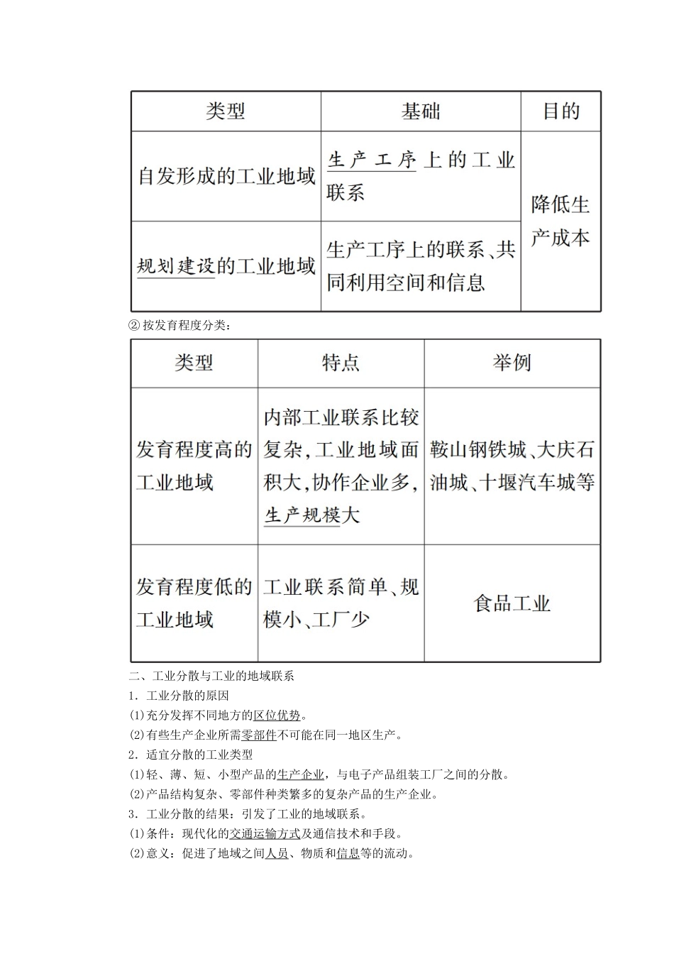 高中地理 第四章 工业地域的形成与发展 第二节 工业地域的形成学案 新人教版必修2-新人教版高中必修2地理学案_第2页