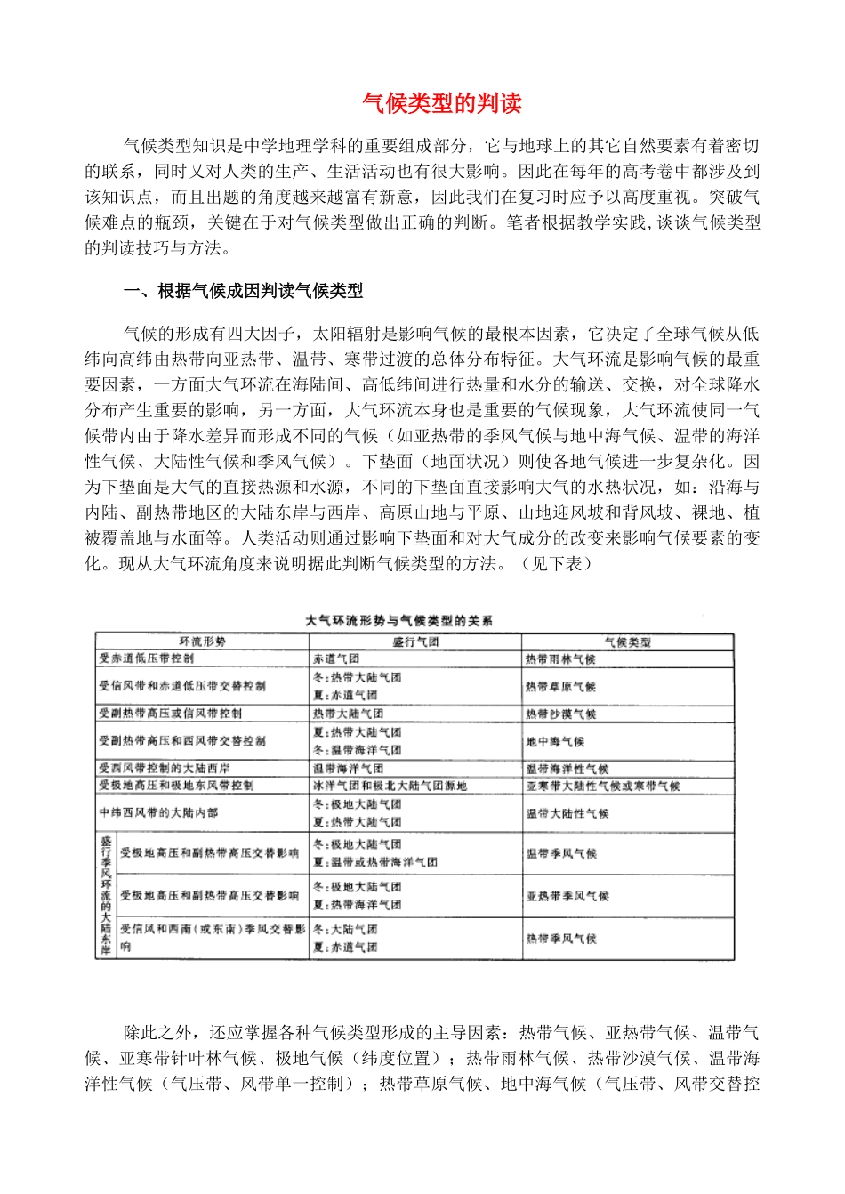 高中地理 第二单元之气候类型的判读素材 湘教版地理必修1_第1页