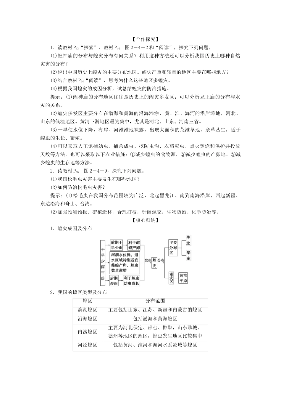 高中地理 第二章 中国的主要自然灾害 第四节 中国的生物灾害学案 中图版选修5-中图版高二选修5地理学案_第2页