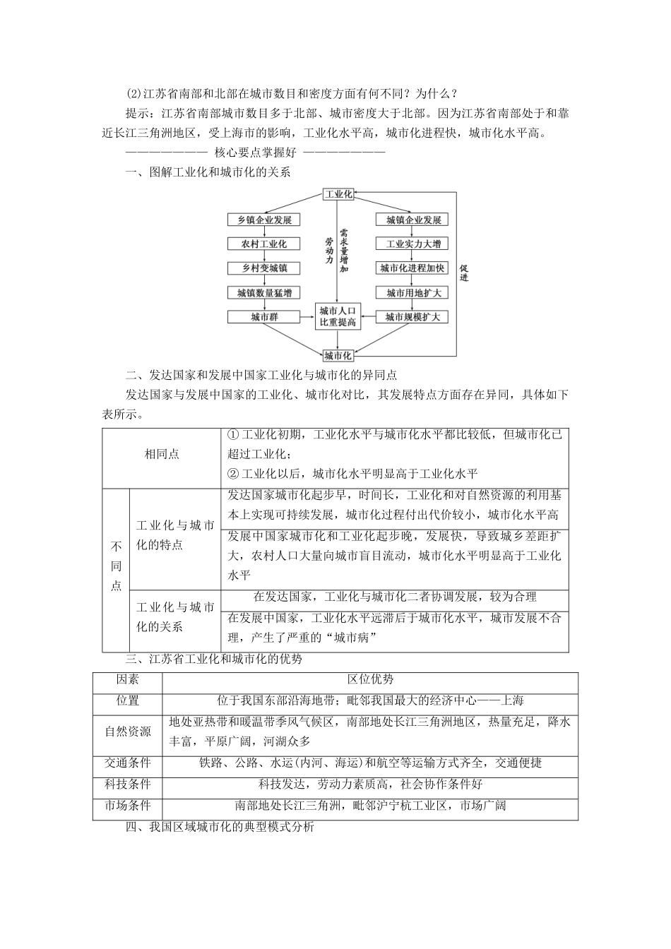 高中地理 第二章 区域可持续发展 第五节 中国江苏省工业化和城市化的探索讲义（含解析）中图版必修3-中图版高二必修3地理教案_第3页