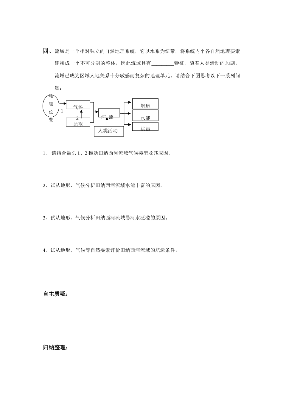 高中地理 第三节流域综合治理学案 湘教版必修3_第3页