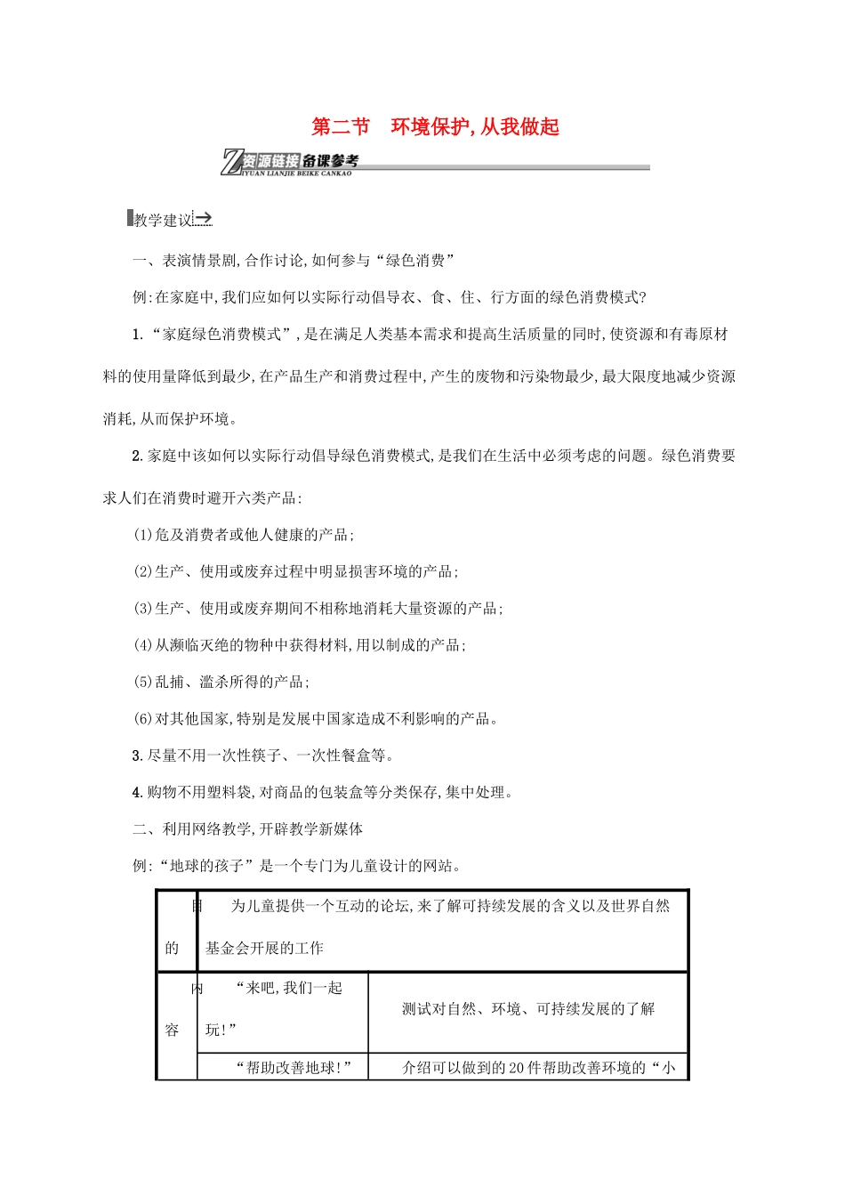 高中地理 第五章 环境管理 2 环境保护 从我做起素材 中图版选修6-中图版高一选修6地理素材_第1页