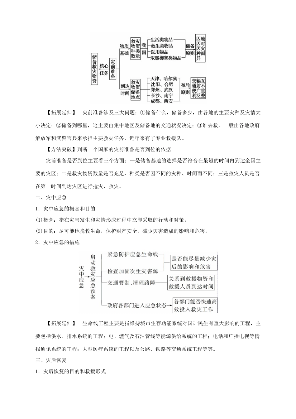 高中地理 第三章 防灾与减灾 第二节 自然灾害的救援与救助导学案 新人教版选修5-新人教版高二选修5地理学案_第2页