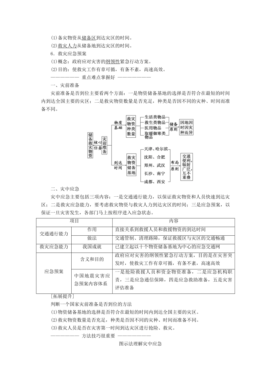 高中地理 第三章 防灾与减灾 第二节 自然灾害的救援与求助教学案 新人教版选修5-新人教版高二选修5地理教学案_第2页