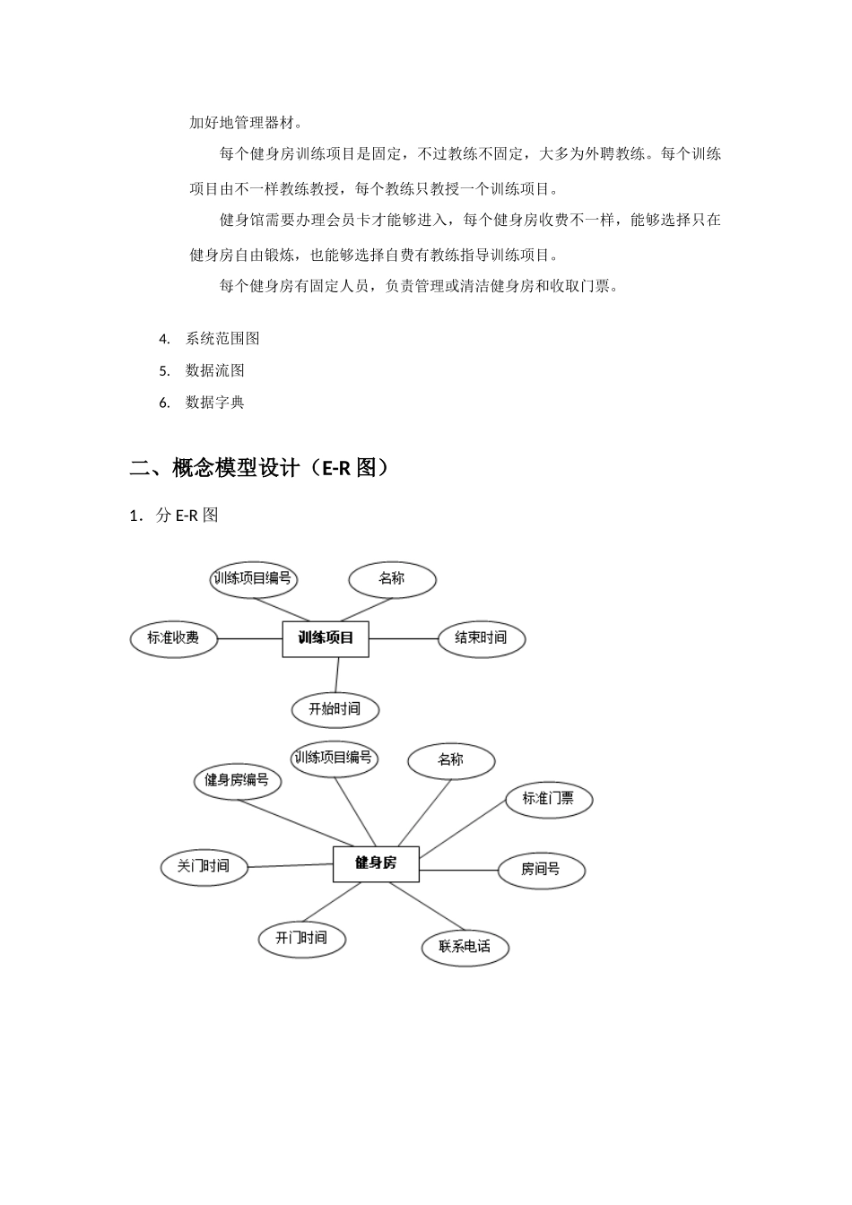 健身场馆信息标准管理系统数据库设计_第2页