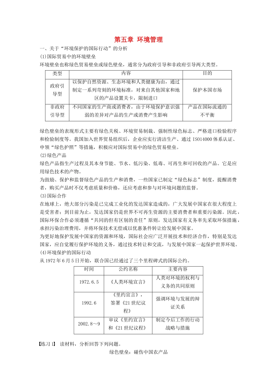 高中地理 第五章 环境管理疑难规律方法同步备课教学案 中图版选修6-中图版高二选修6地理教学案_第1页