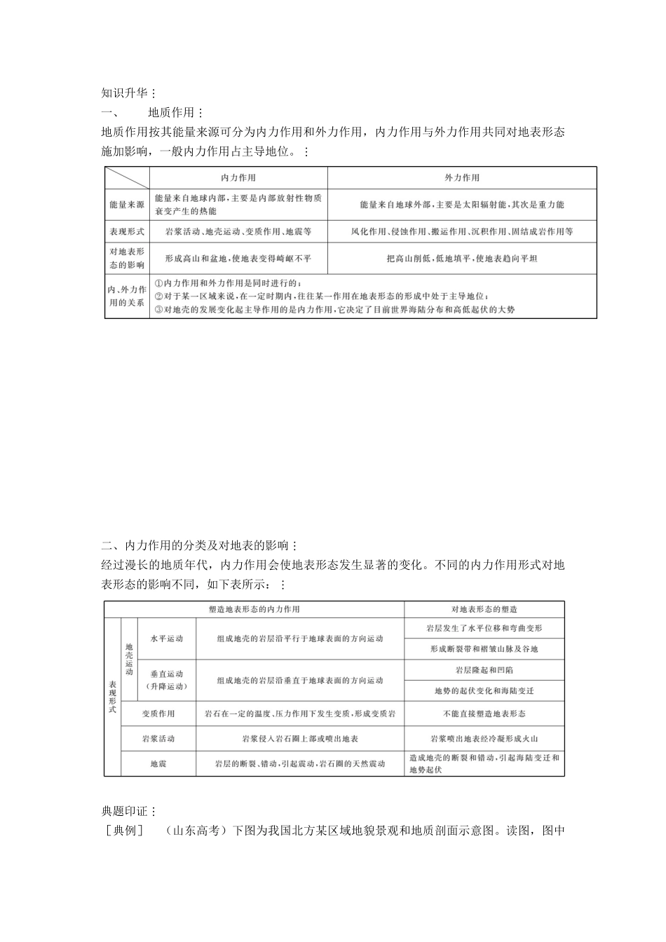 高中地理 第二章 自然地理环境中的物质运动和能量交换 第3节 地壳的运动和变化教学案 中图版必修1-中图版高一必修1地理教学案_第3页