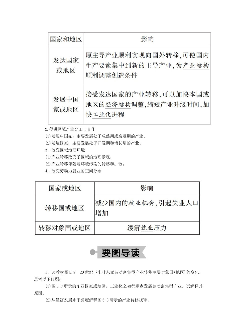 高中地理 第五章 区际联系与区域协调发展 2 产业转移——以东亚为例学案 新人教版必修3-新人教版高中必修3地理学案_第2页