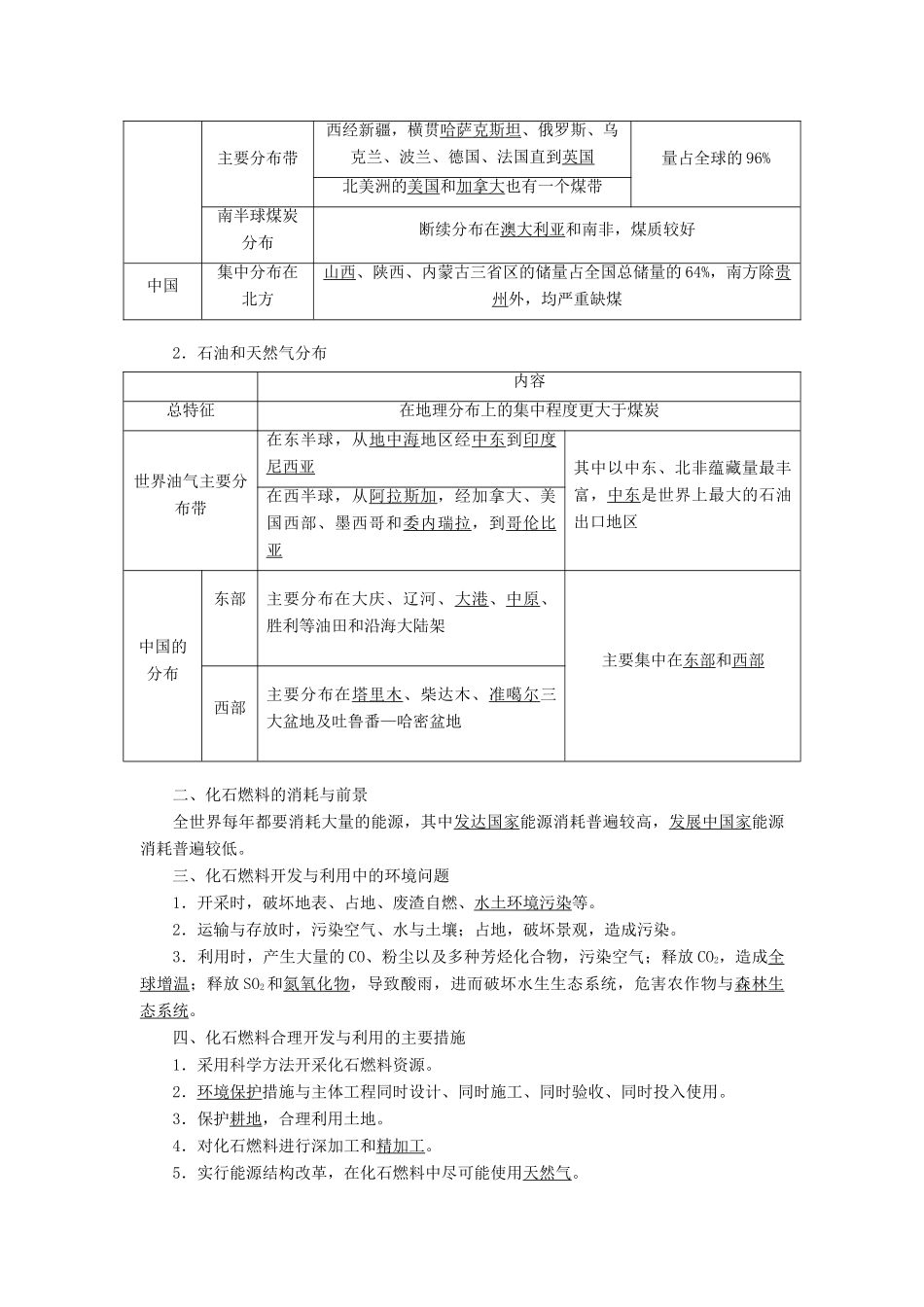 高中地理 第三章 自然资源的利用与保护 第二节 非可再生资源合理开发利用对策教学案 新人教版选修6-新人教版高二选修6地理教学案_第2页