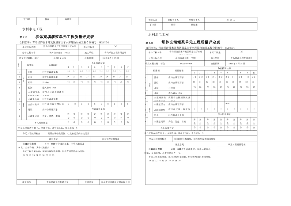 充填灌浆评定表_第2页