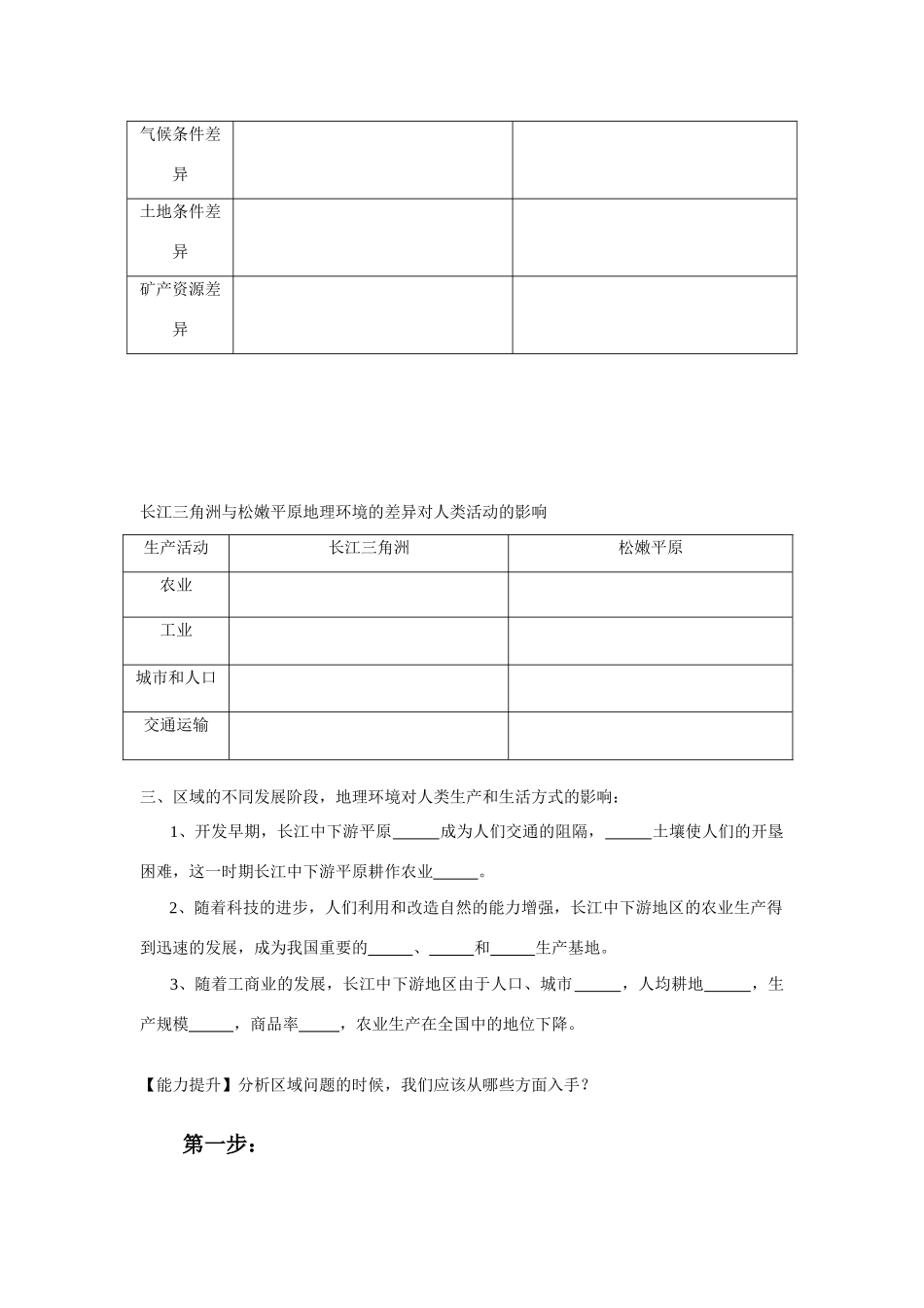 高中地理《地理环境对区域发展的影响》学案39 新人教版必修3_第2页