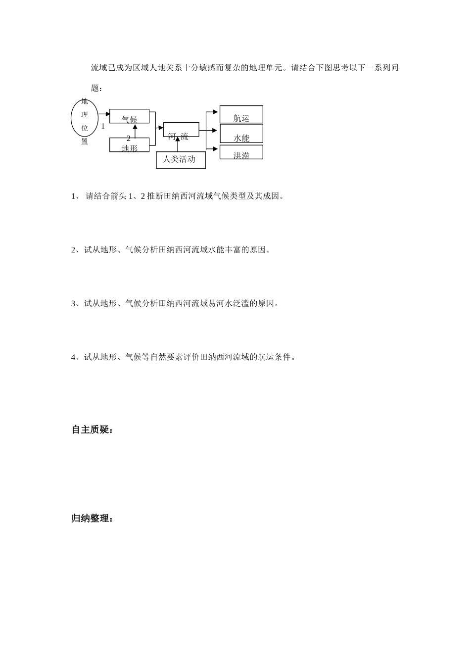 高中地理《流域综合治理与开发——以田纳西河流域为例》学案1 湘教版必修3_第3页