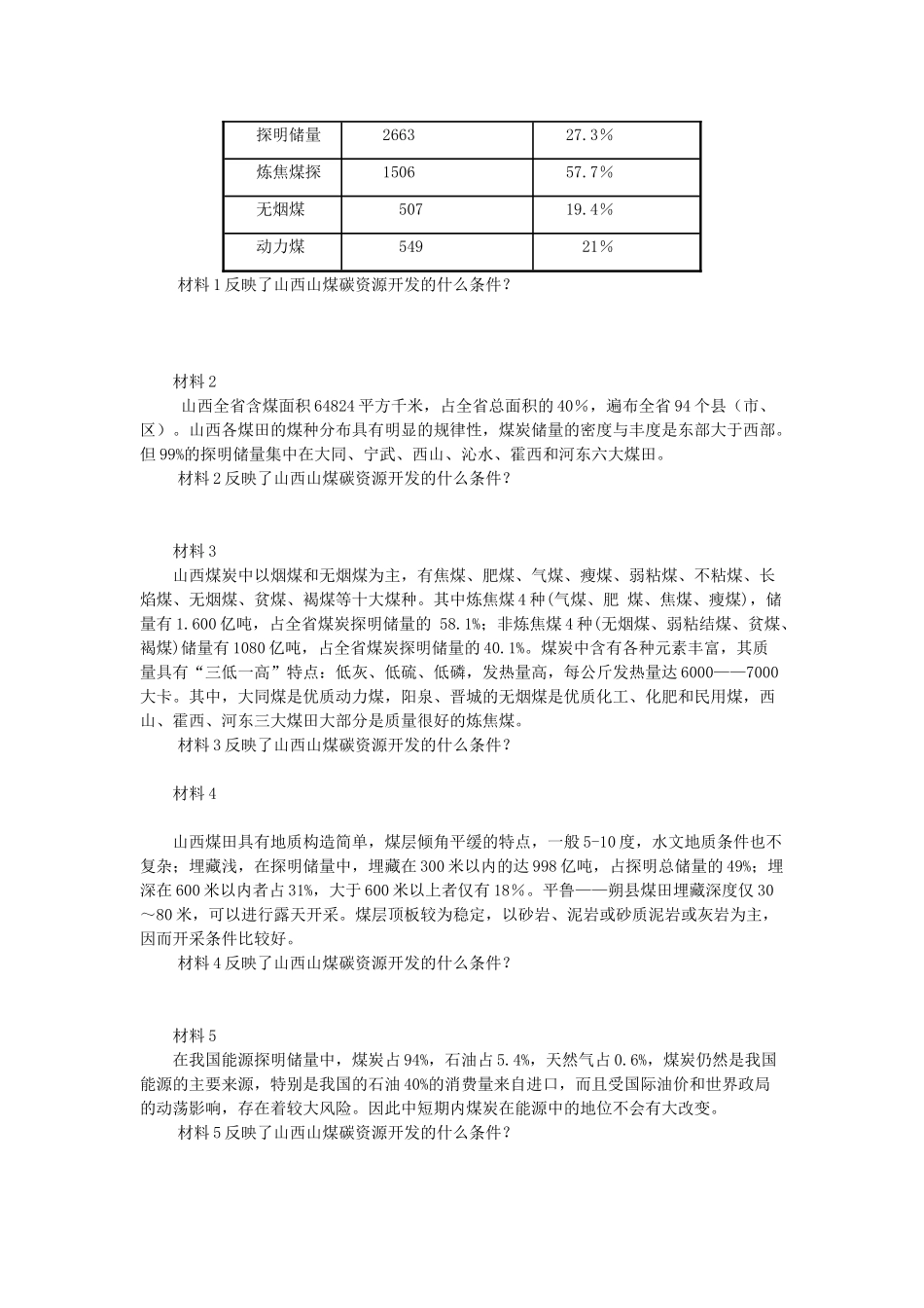 高中地理《能源资源的开发》学生自学学案 新人教版必修3_第2页