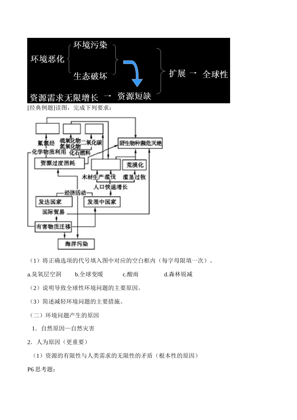 高中地理环境问题的产生及其特点 学案人教版选修六_第3页