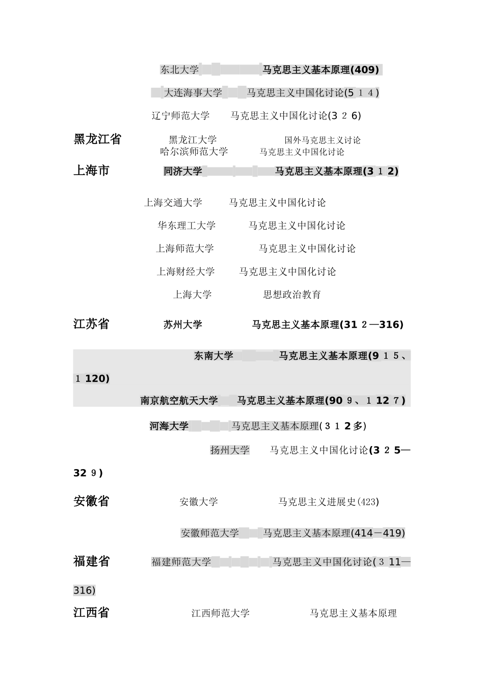 全新马克思主义理论一级学科21个博士点_第2页