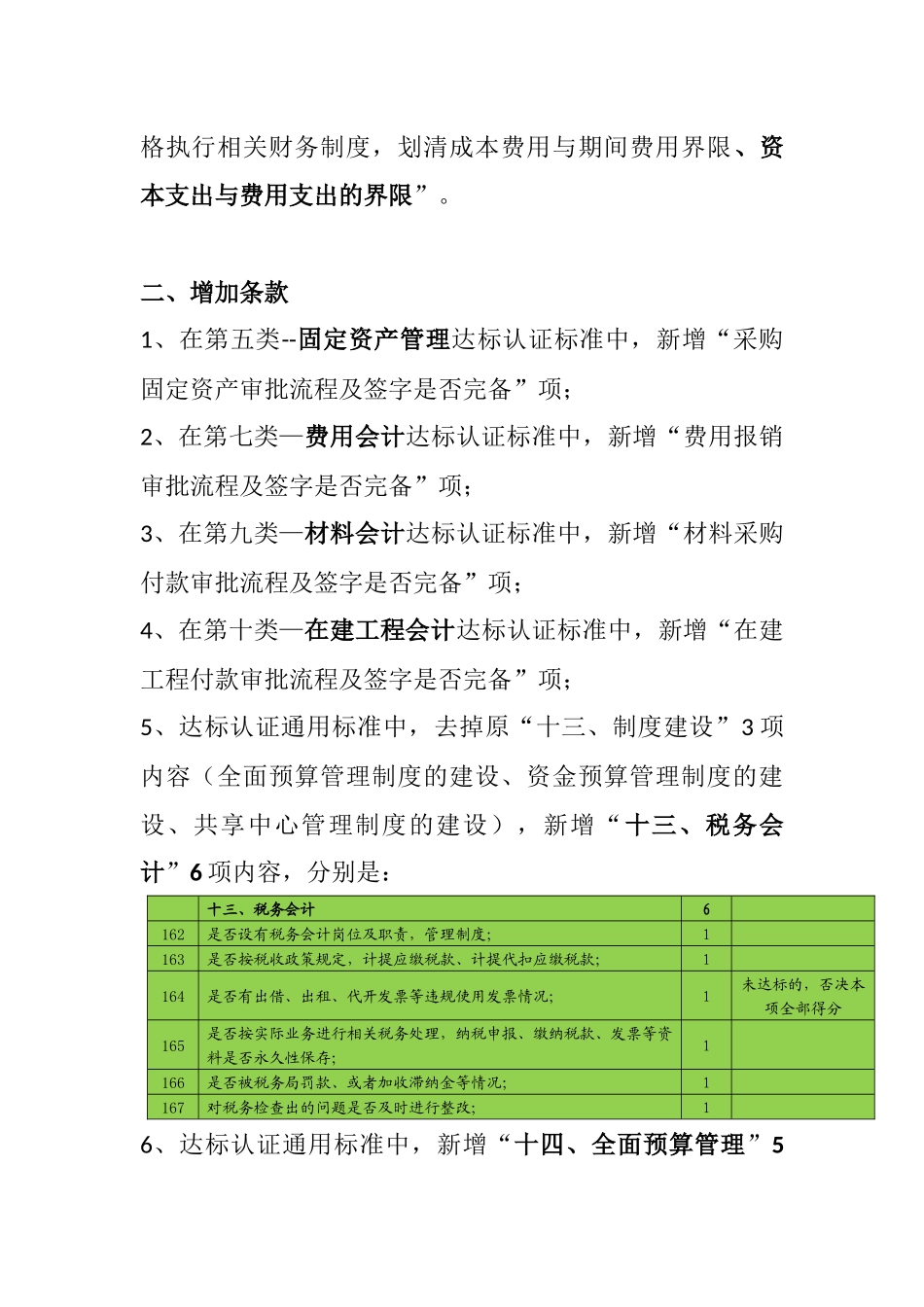 全集团财务基础管理达标认证标准修订说明终稿_第2页
