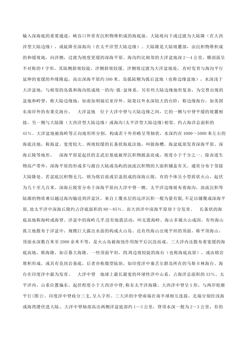 高中地理：2.2《海底地形的分布》素材新人教版选修1_第2页