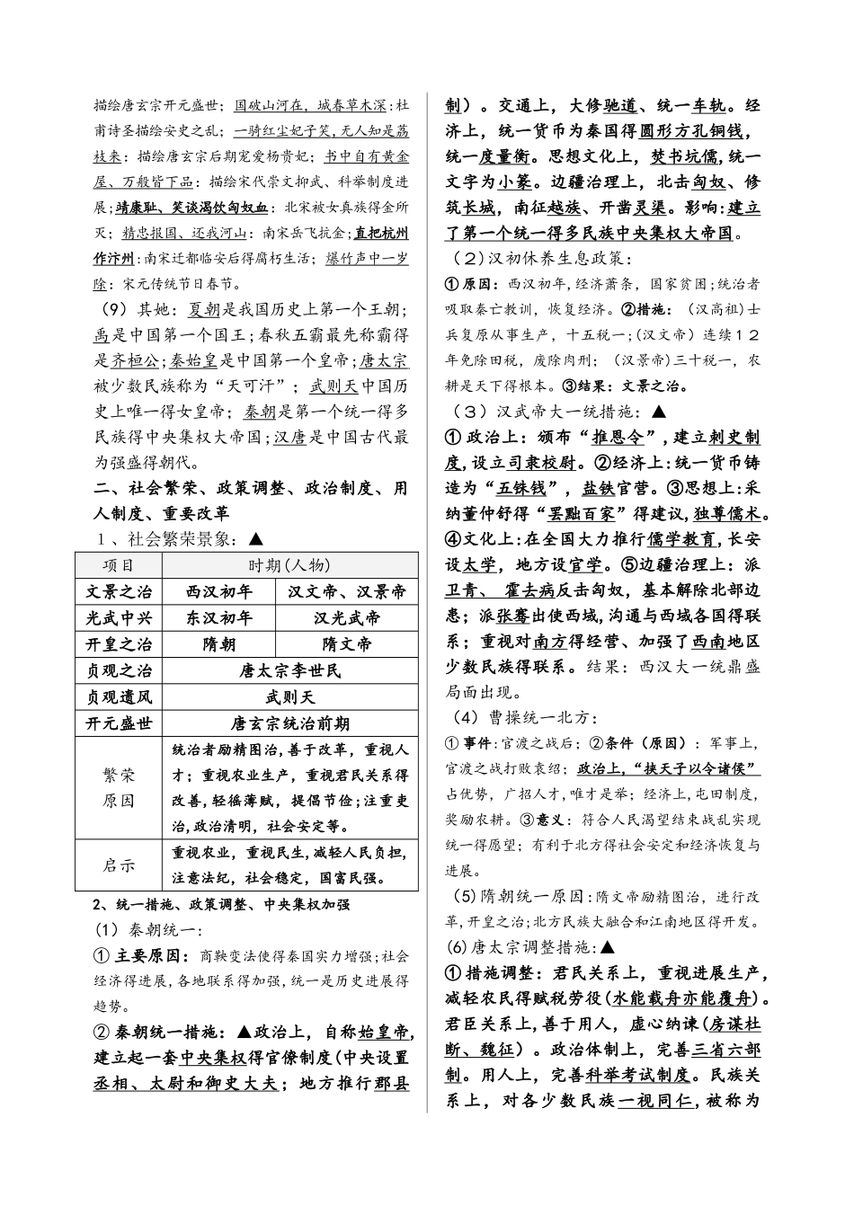 八上历史与社会专题复习提纲人教版_第3页