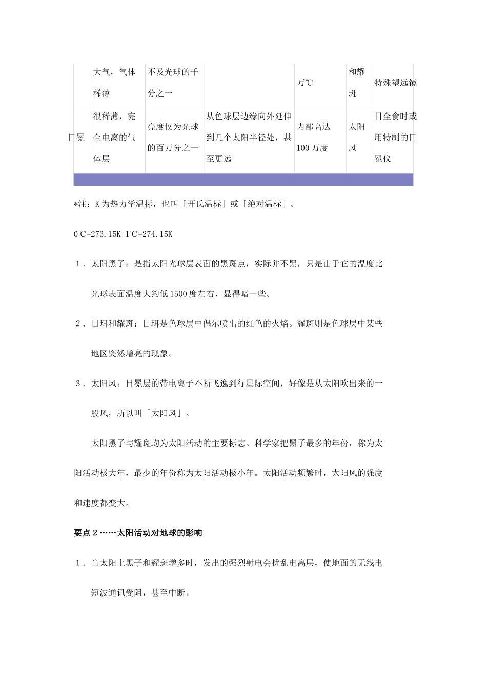 高中地理《太阳和太阳系》学案1 中图版选修1_第3页