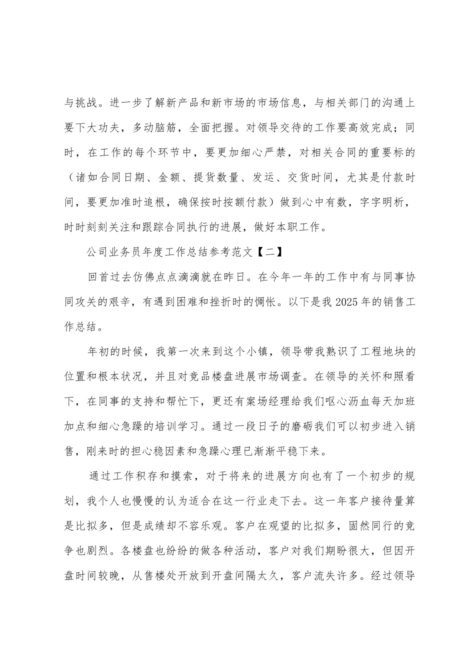 公司业务员年度工作总结参考范文_第3页