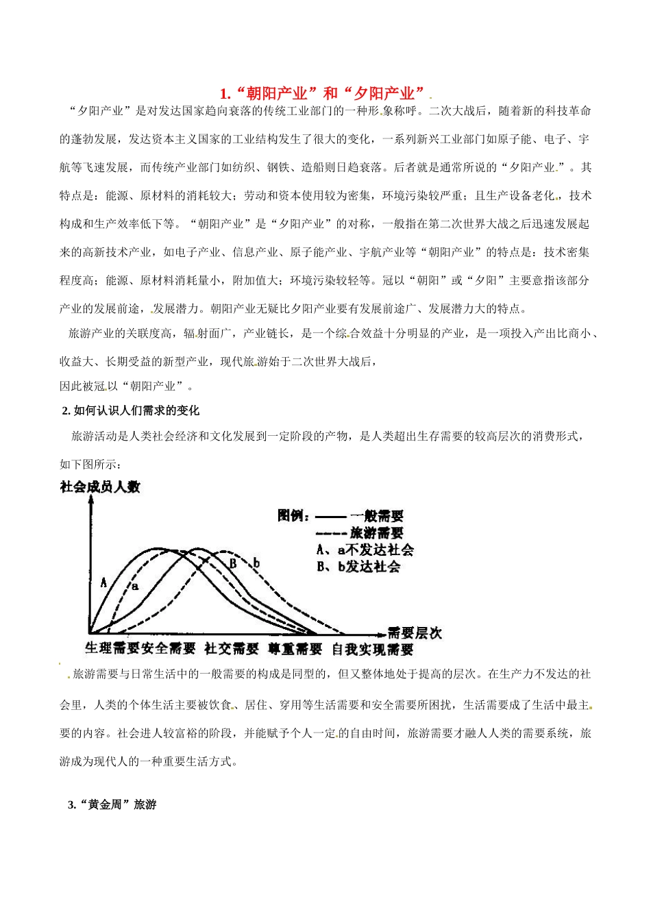 高中地理：12《现代旅游对区域发展的意义》相关素材新人教版选修3_第1页