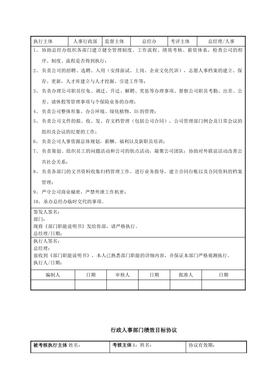 公司人事行政部绩效考核方案_第2页