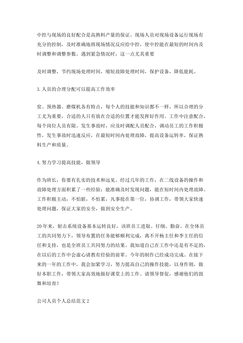 公司人员个人总结范文_第2页