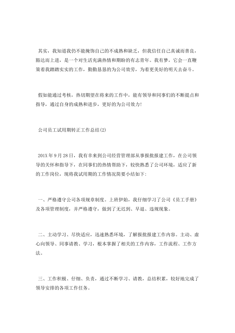 公司员工试用期转正工作总结_第2页
