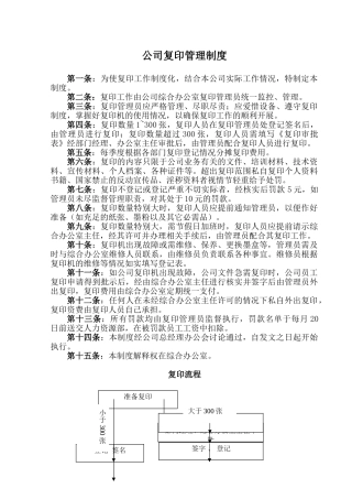 公司复印管理制度